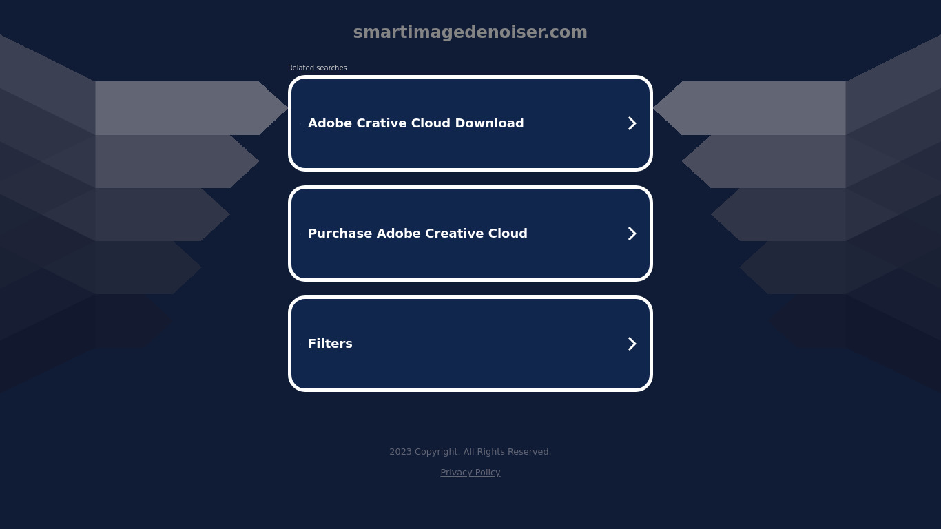 Smart Image Denoiser Landing page