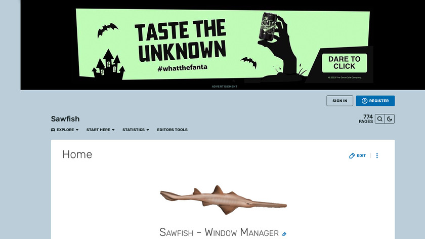 Sawfish Landing Page
