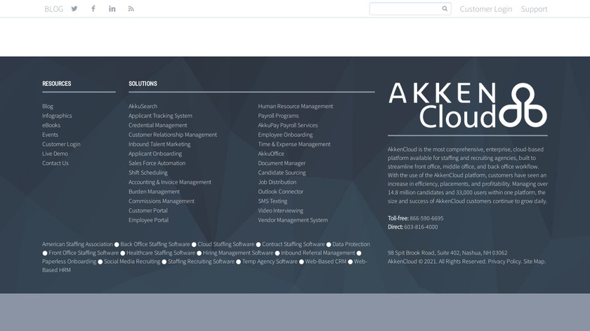 AkkenCloud Landing Page