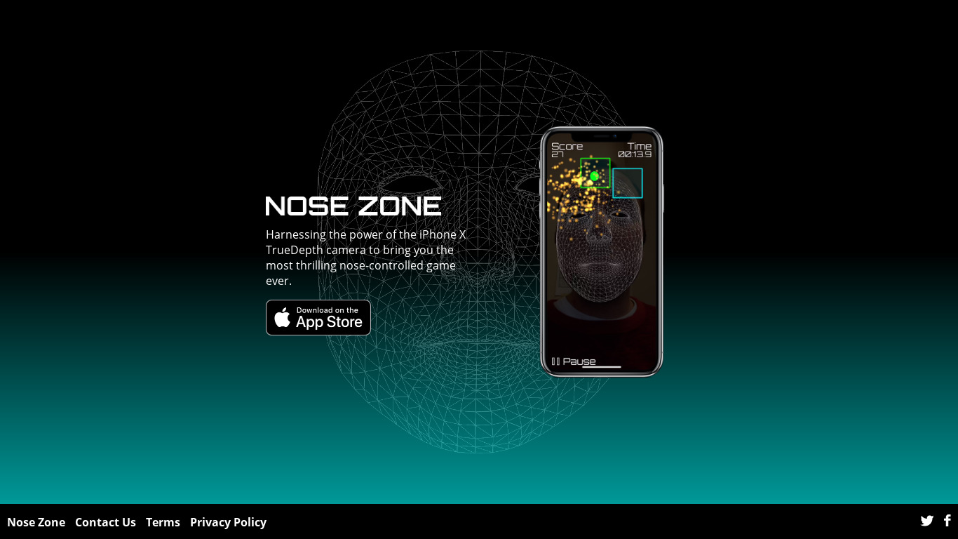 Nose Zone Landing page