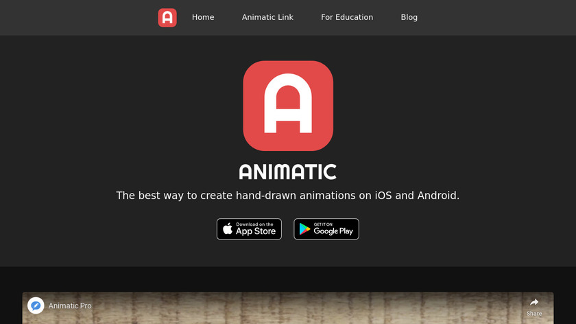 Animatic Landing Page