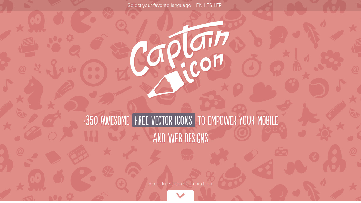 Captain Icon Landing page