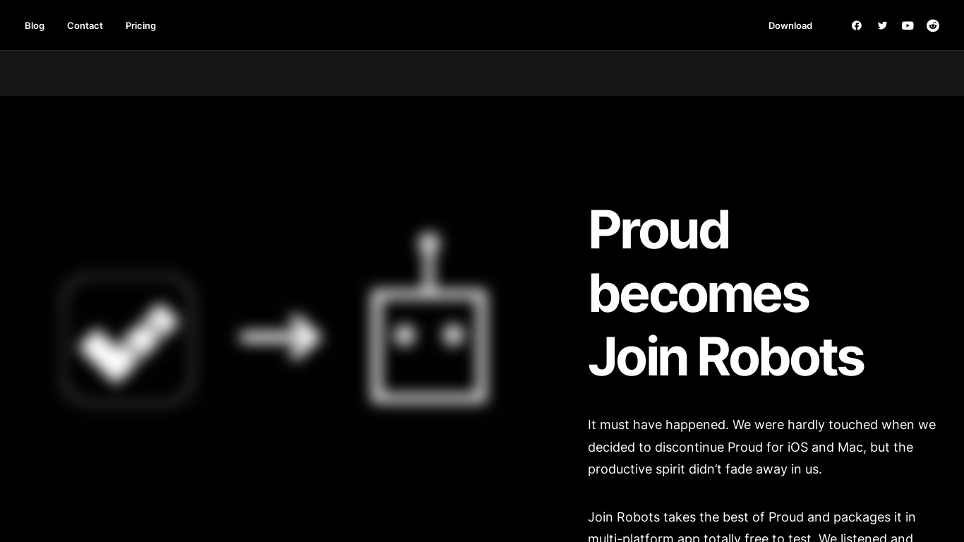 Proud for Mac Landing page