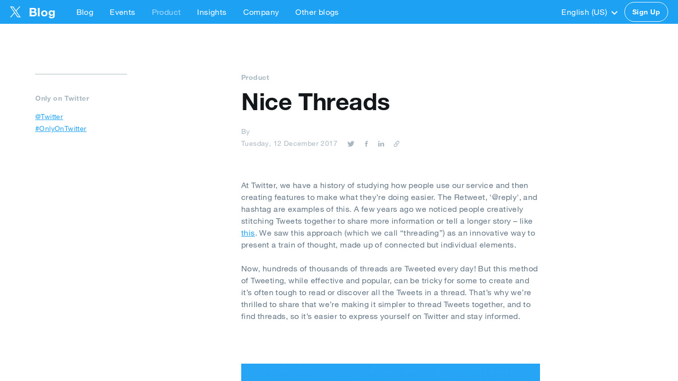 Twitter Threads Landing page