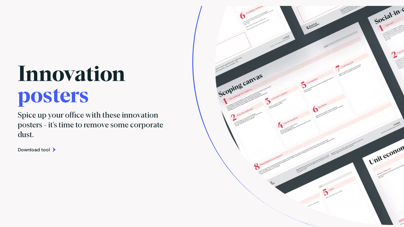 Innovation Posters Landing page