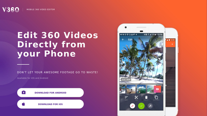V360 - Video Editor Landing Page