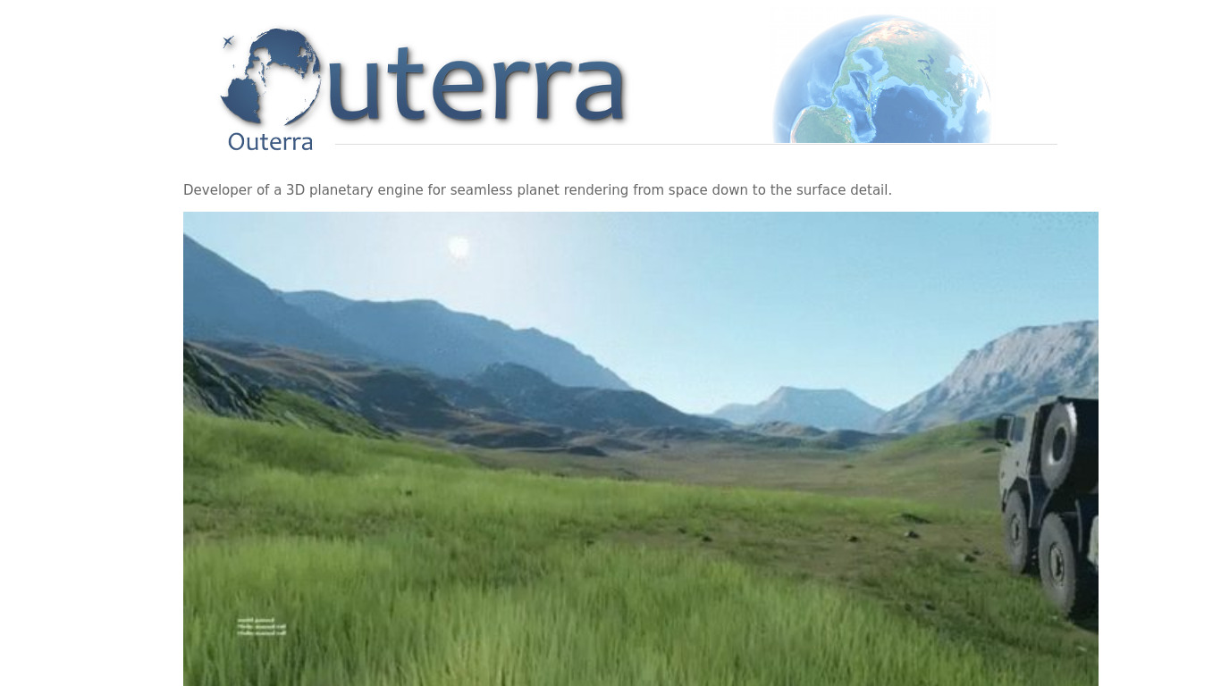 Outerra Landing page