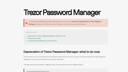 Trezor Password Manager image
