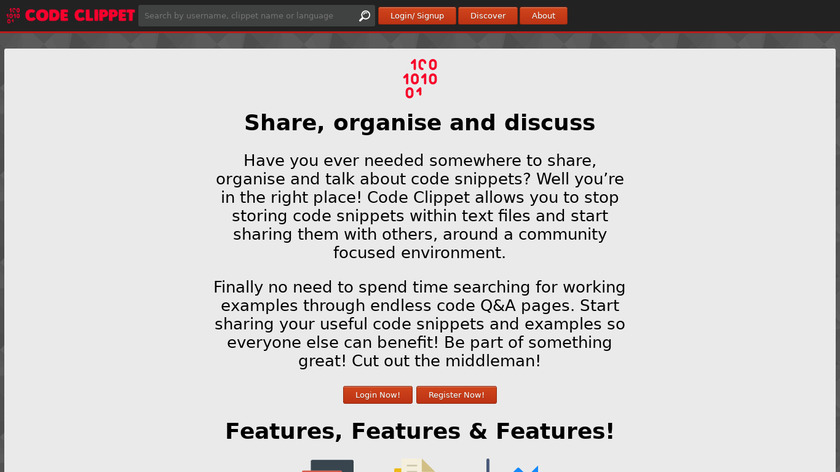 Code Clippet Landing Page