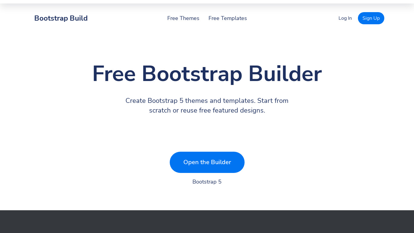 Bootstrap.build Landing page