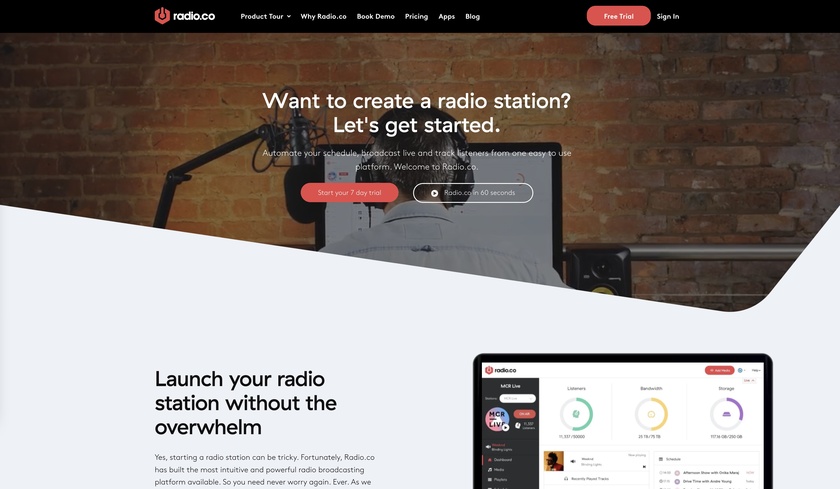 Radio.co Landing Page