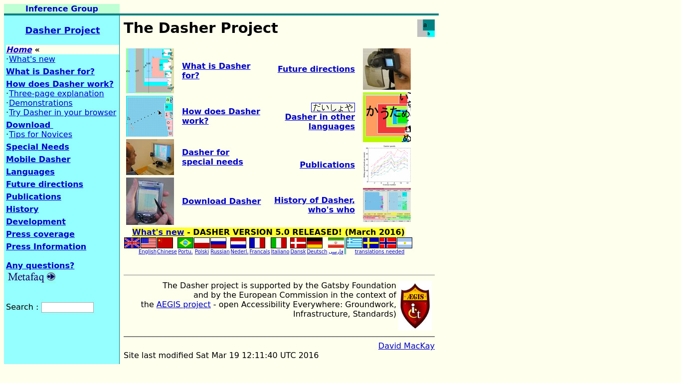 Dasher Landing page