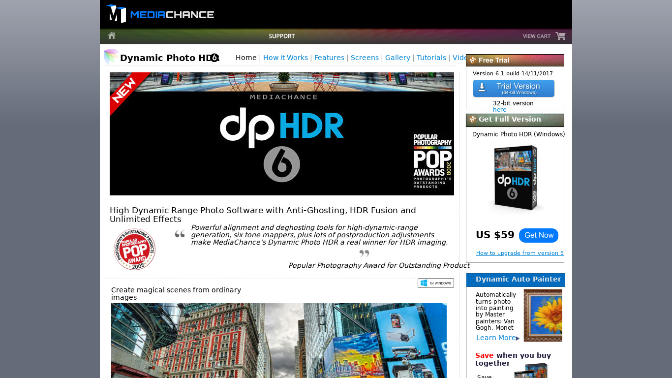 Dynamic Photo-HDR Landing page