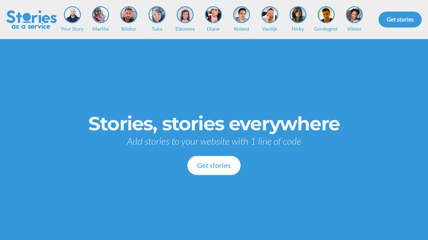 Stories as a Service Landing Page