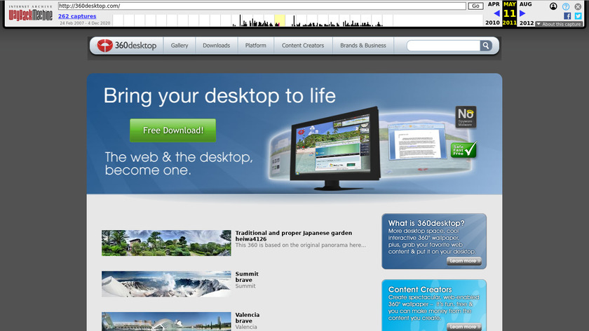 360desktop Landing Page
