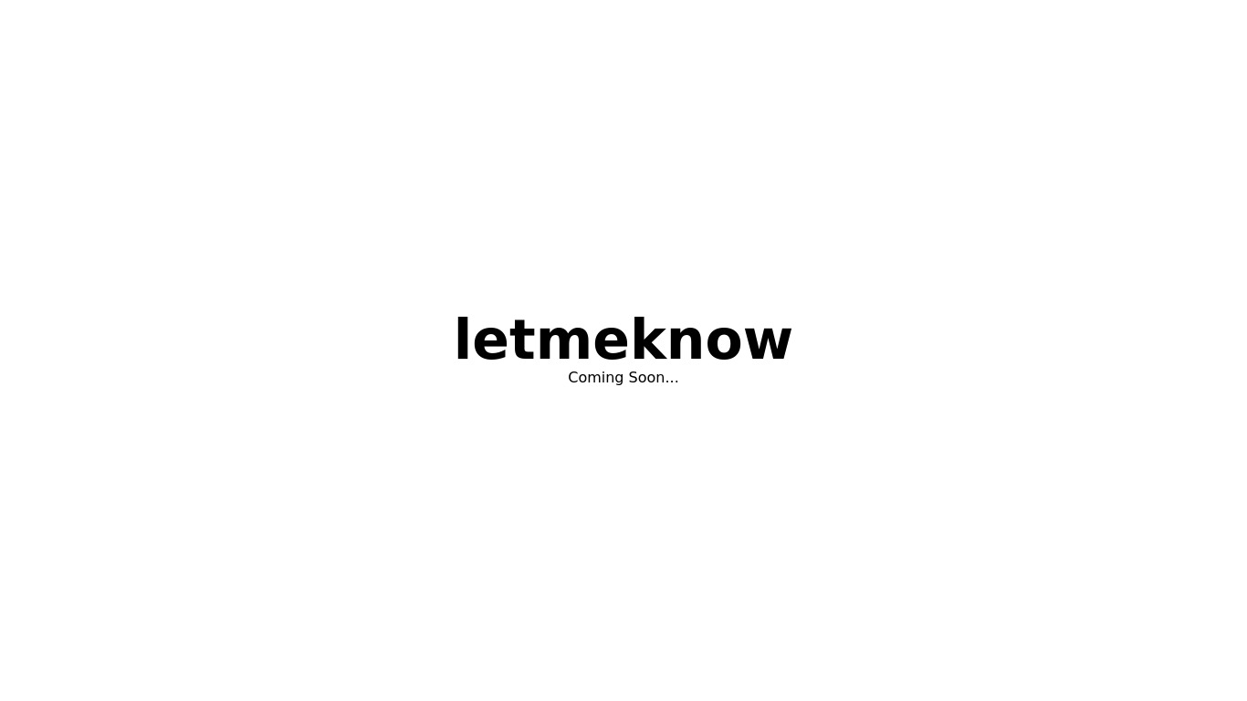 letmeknow Landing page