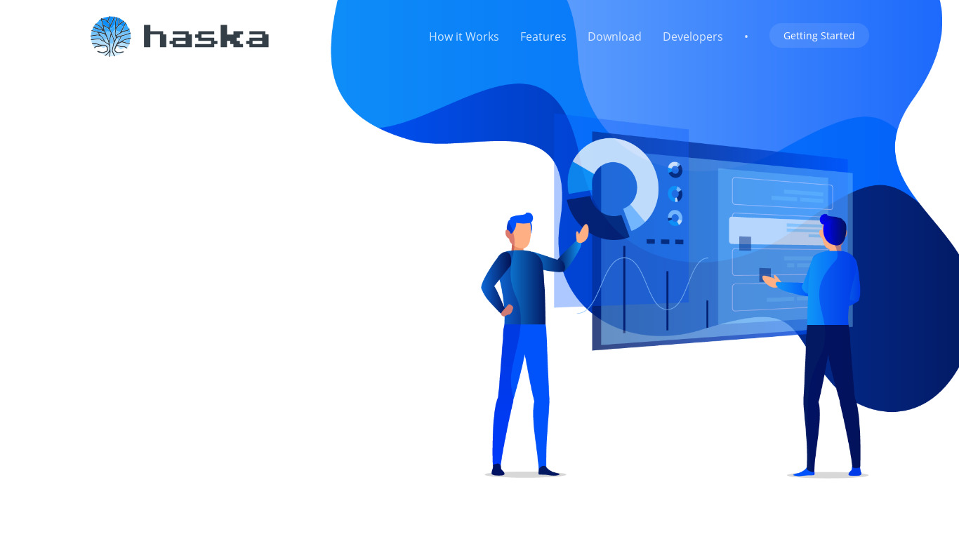 Haska.io Landing page