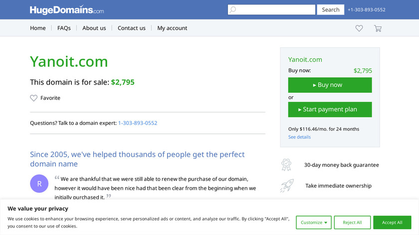 YaNoIt Landing Page