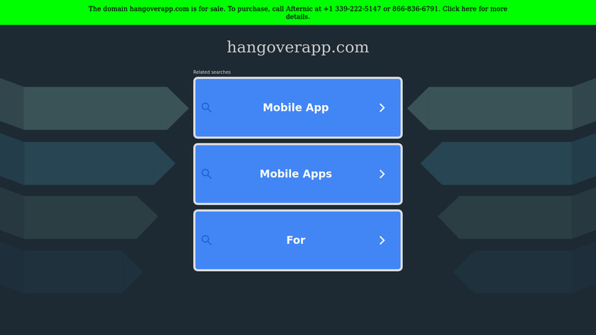 HangoverApp Landing Page