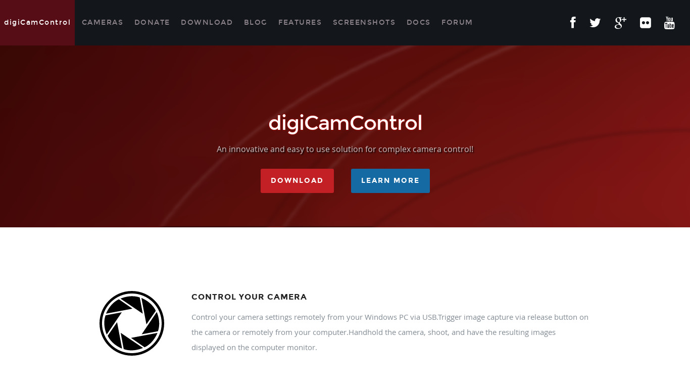 digiCamControl Landing page