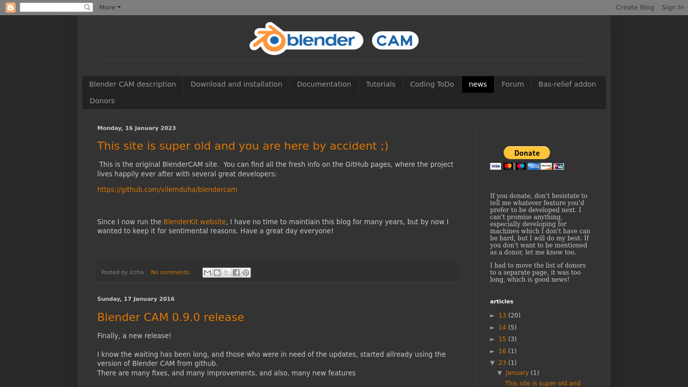 Blender CAM Landing page