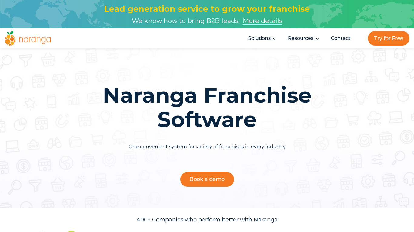 Naranga Landing page