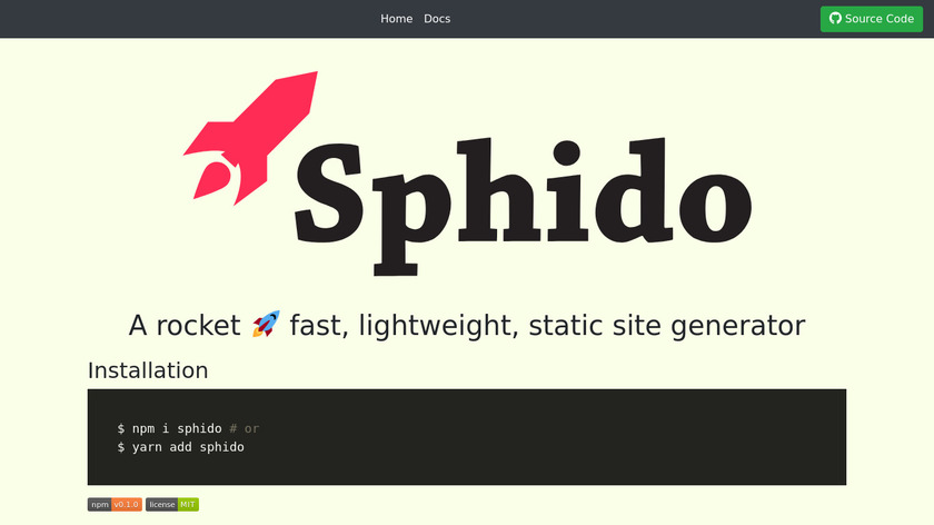 Sphido.org Landing Page