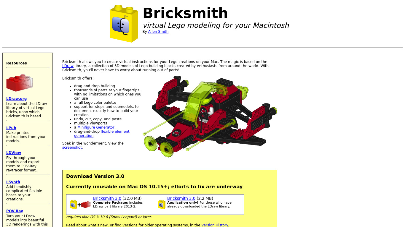 Bricksmith Landing page