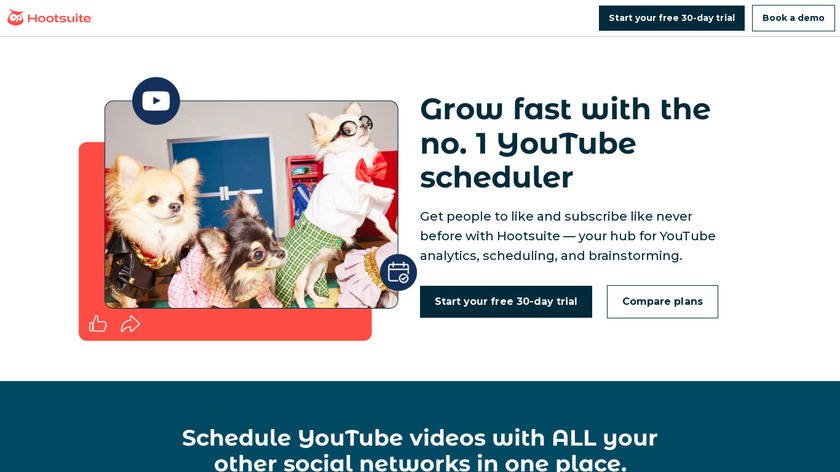 Hootsuite For YouTube Landing Page