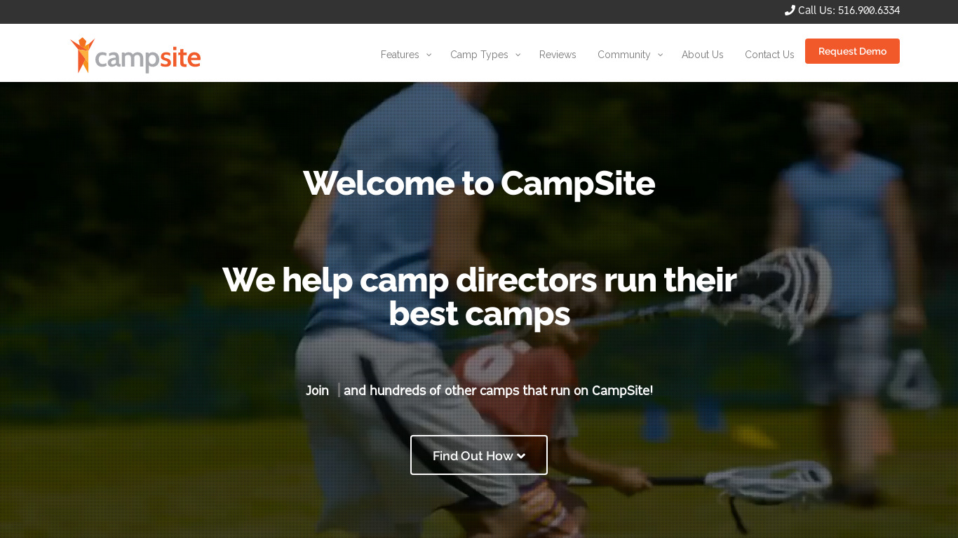Campsite Landing page