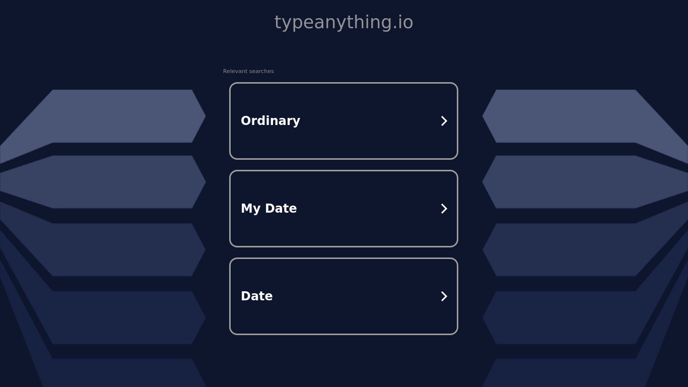 Type Anything Landing page