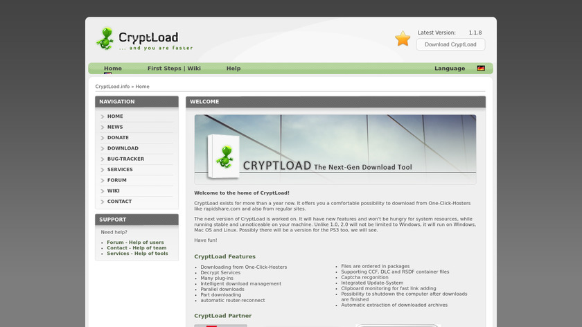 CryptLoad Landing Page