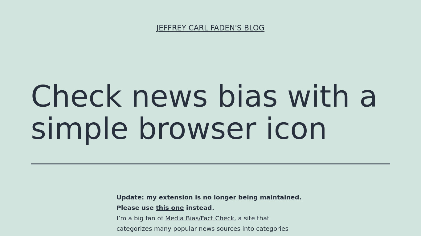 Media Bias/Fact Check Icon Landing page