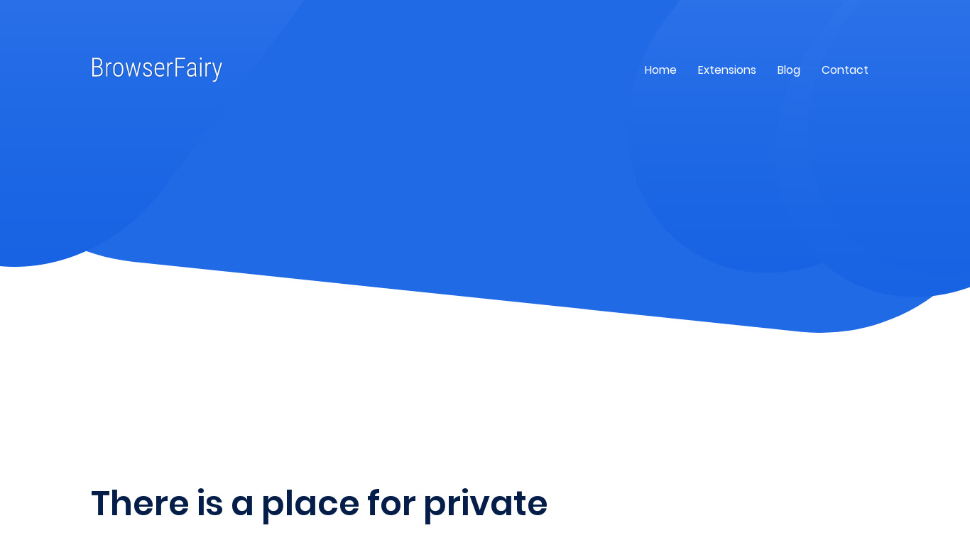 Browser Fairy Landing page