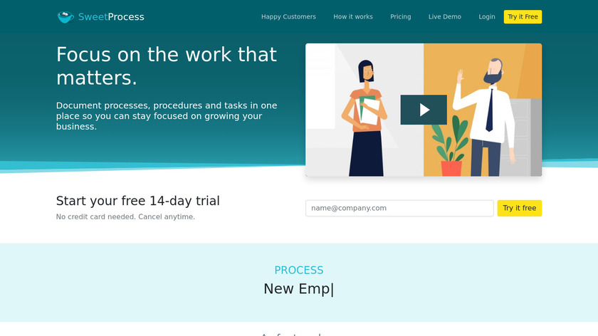 SweetProcess Landing Page