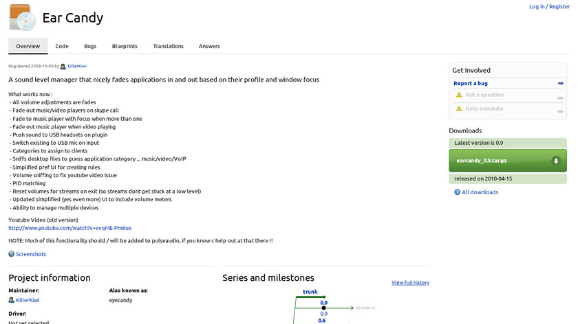 Ear Candy Landing Page