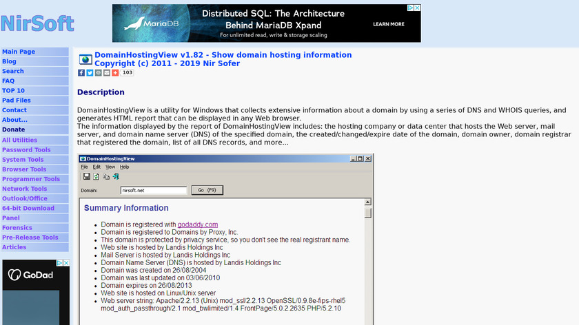 DomainHostingView Landing Page