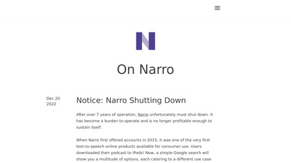 Narro screenshot