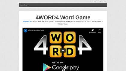 4WORD4 Word Game image
