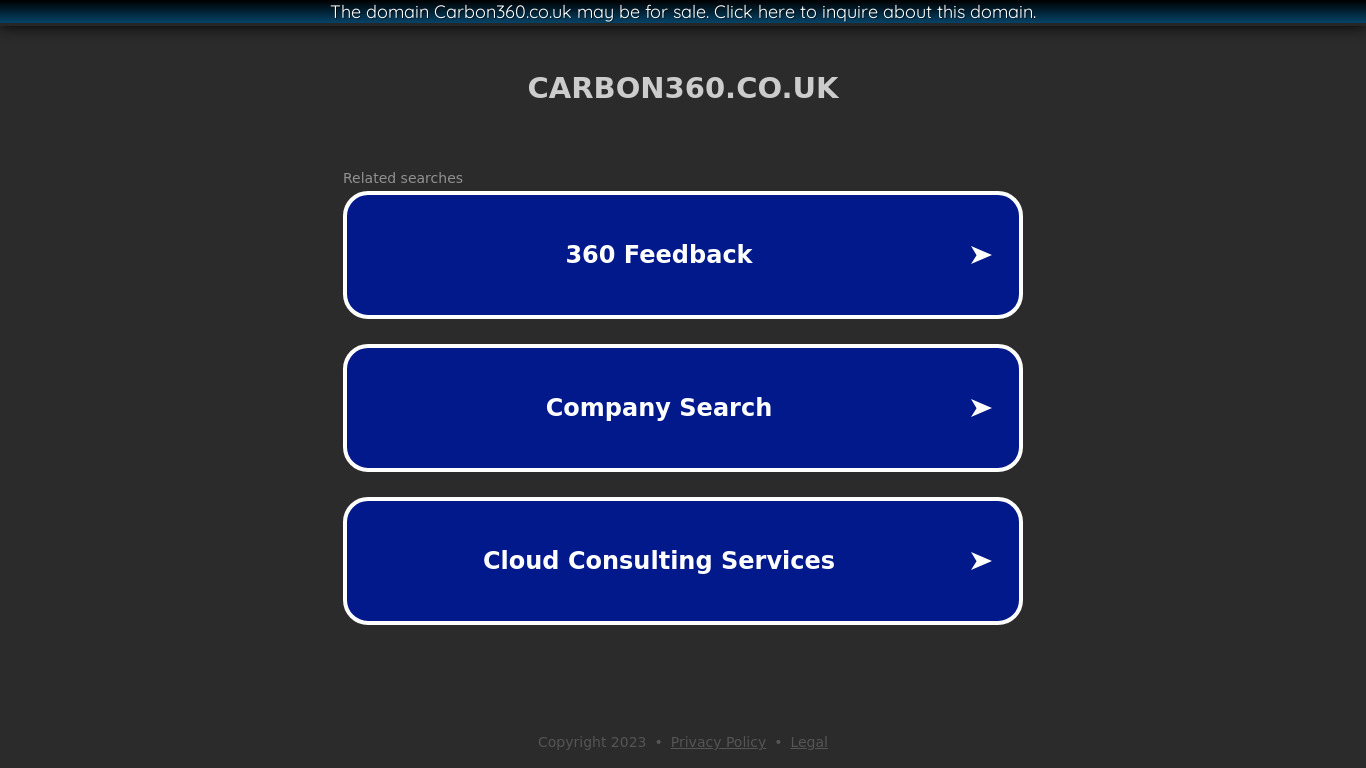 Carbon360 Landing page