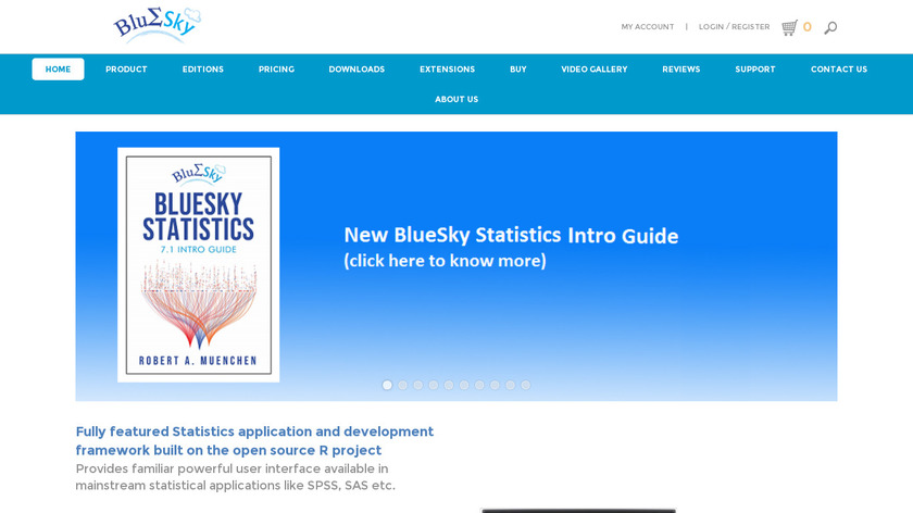 BlueSky Statistics Landing Page