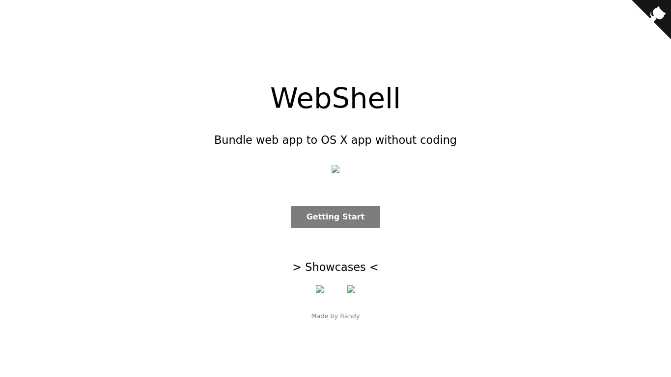 WebShell Landing page