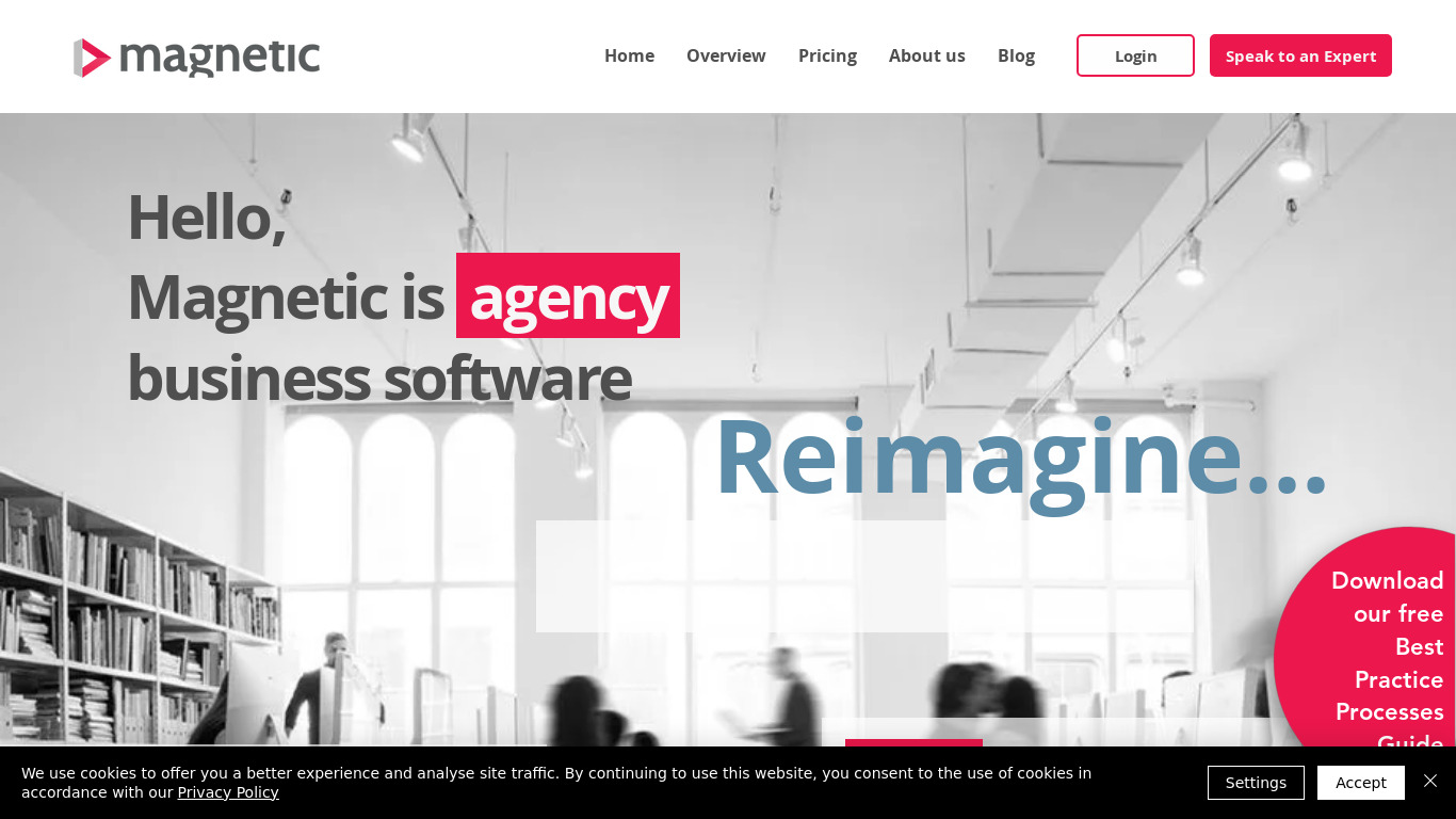 Magnetic Landing page