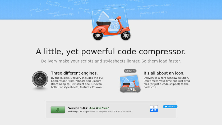 Delivery Code Compressor Landing Page