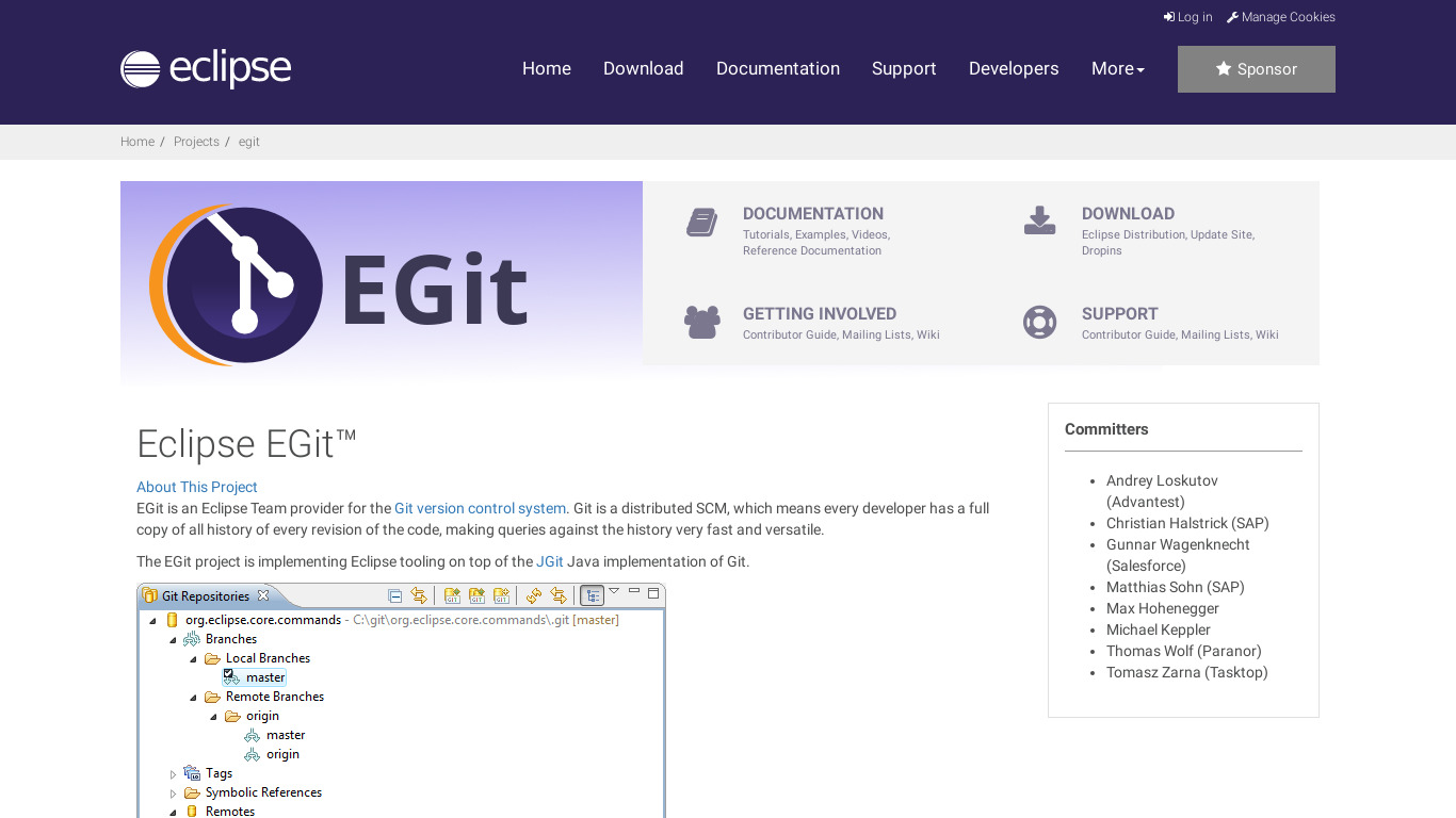 EGit Landing page