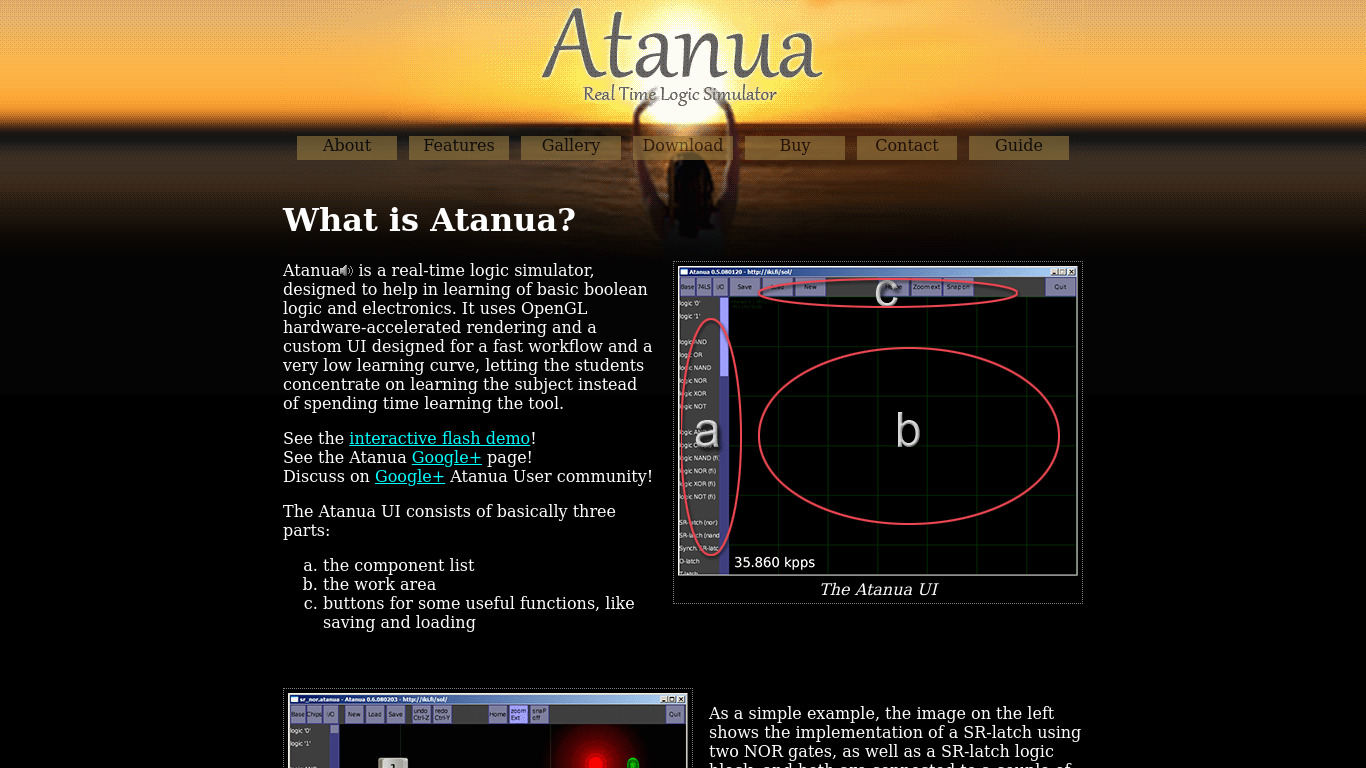 Atanua Landing page