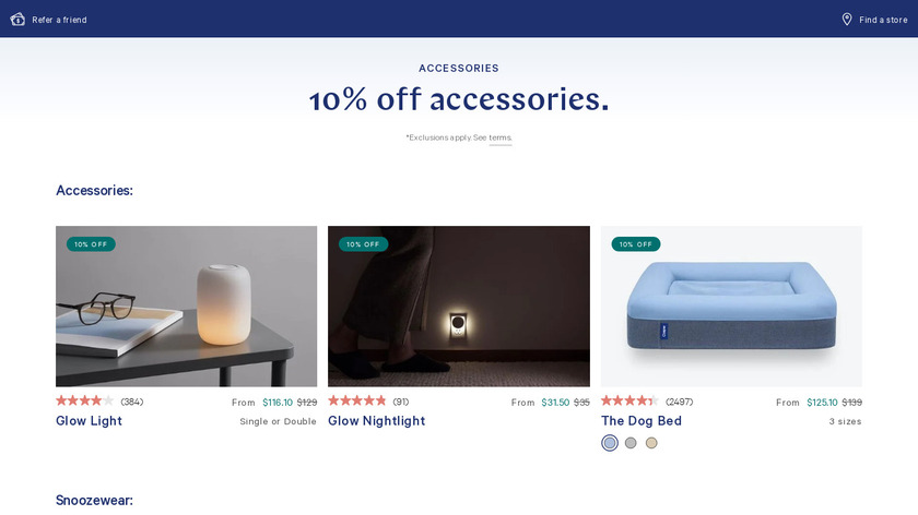 Casper Nap Pillow Landing Page