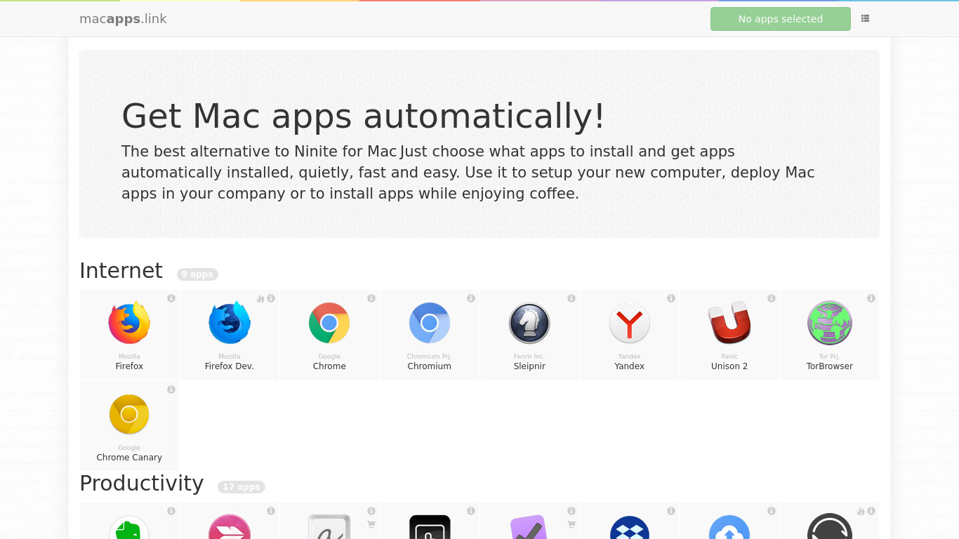 macapps.link Landing page