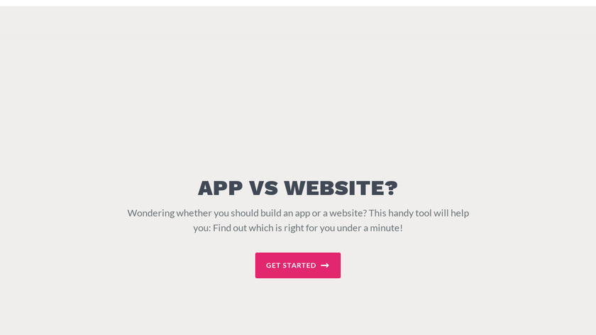 App vs. Website Landing Page