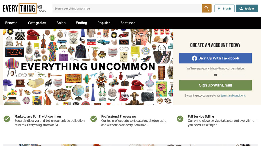 Everything But The House (EBTH) Landing Page